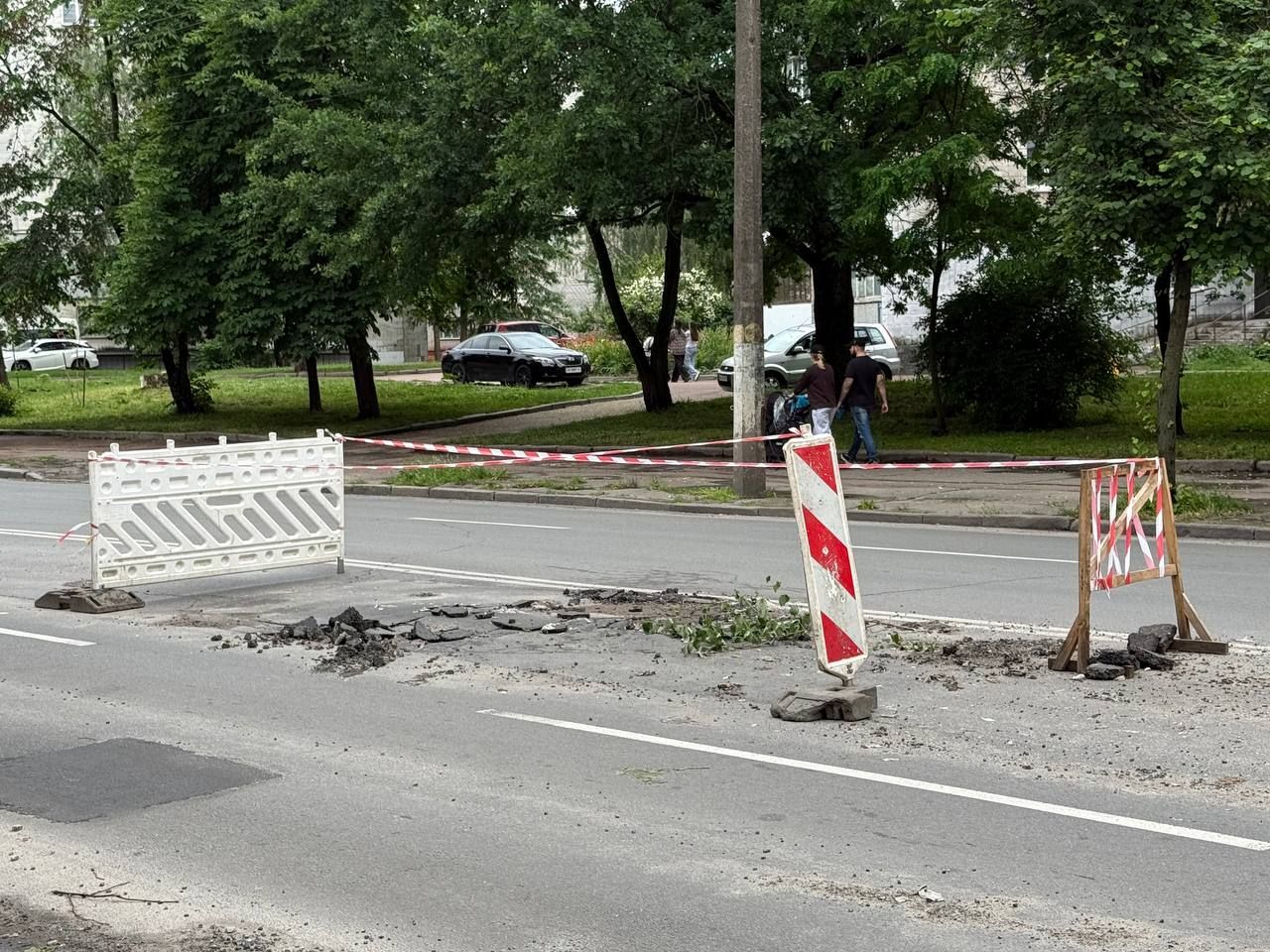 У Житомирі після зливи «пішли» дороги
