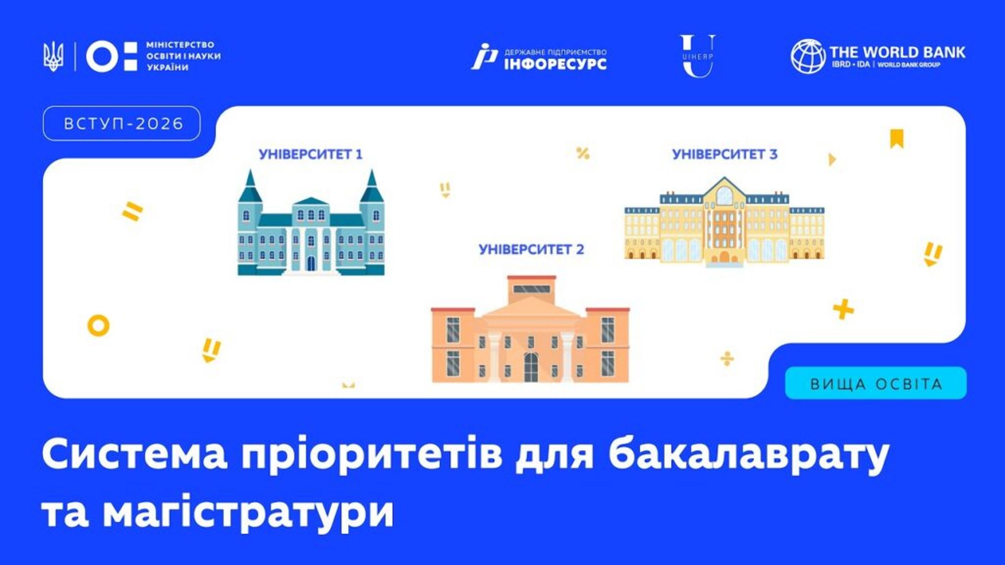 МОН роз'яснює особливості системи пріоритетності для вступників на бакалаврат та магістратуру