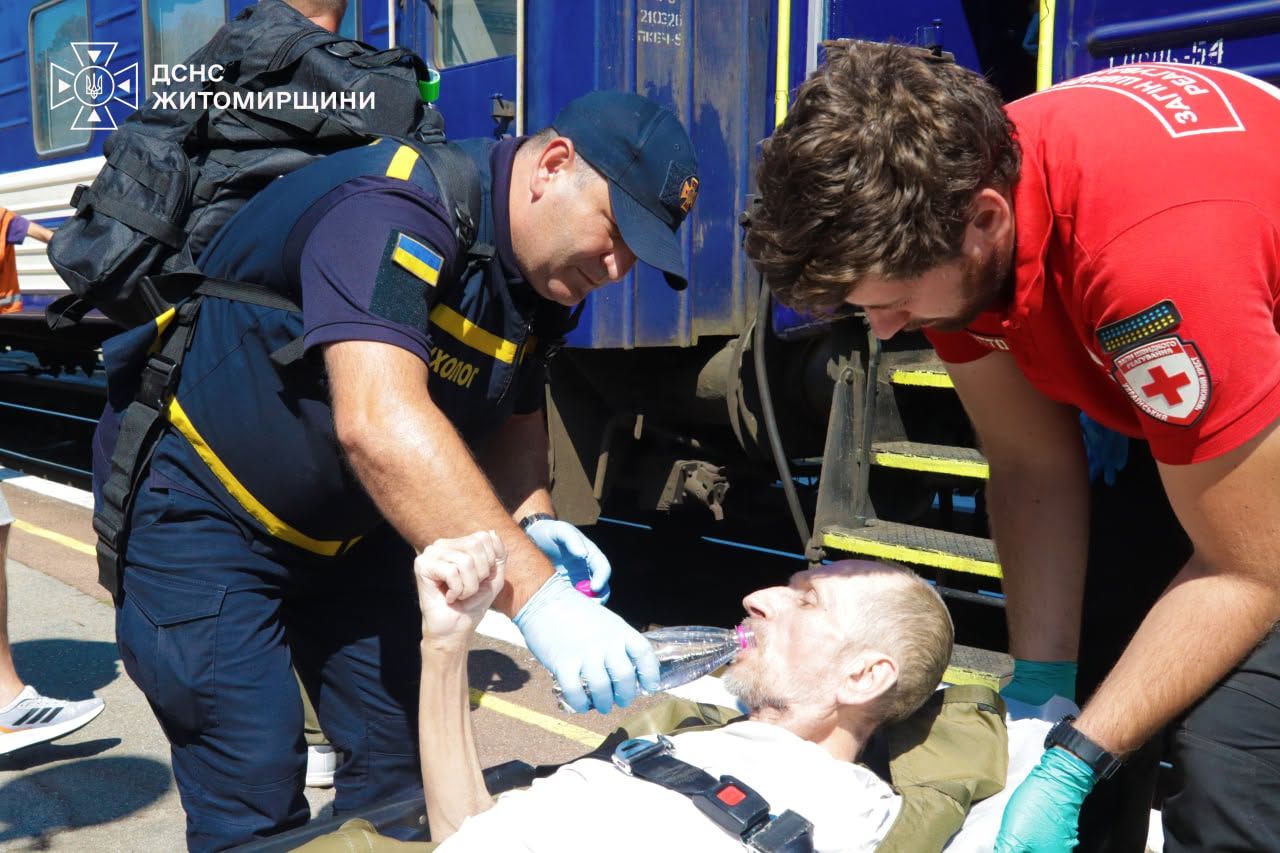 До Житомира прибув черговий евакуаційний потяг із Харківщини