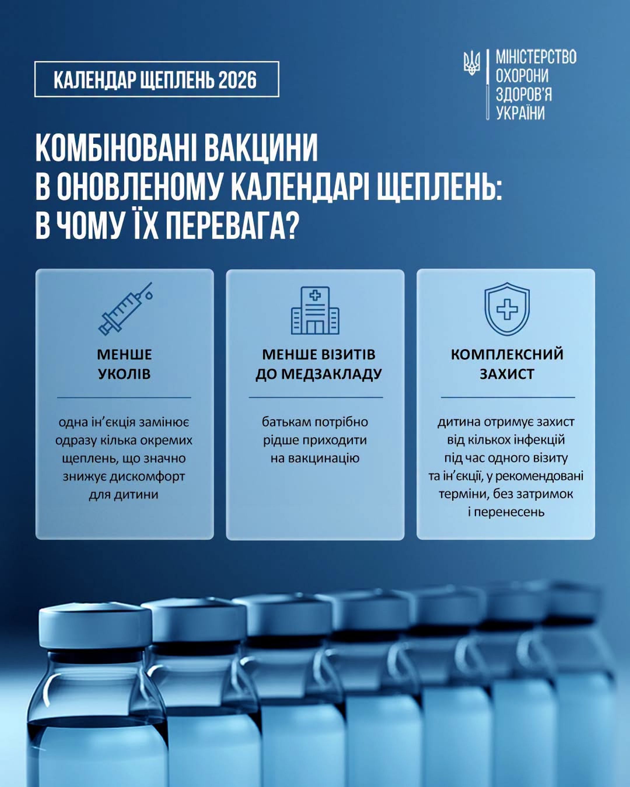 Комбіновані вакцини в оновленому календарі щеплень: в чому їх переваги?