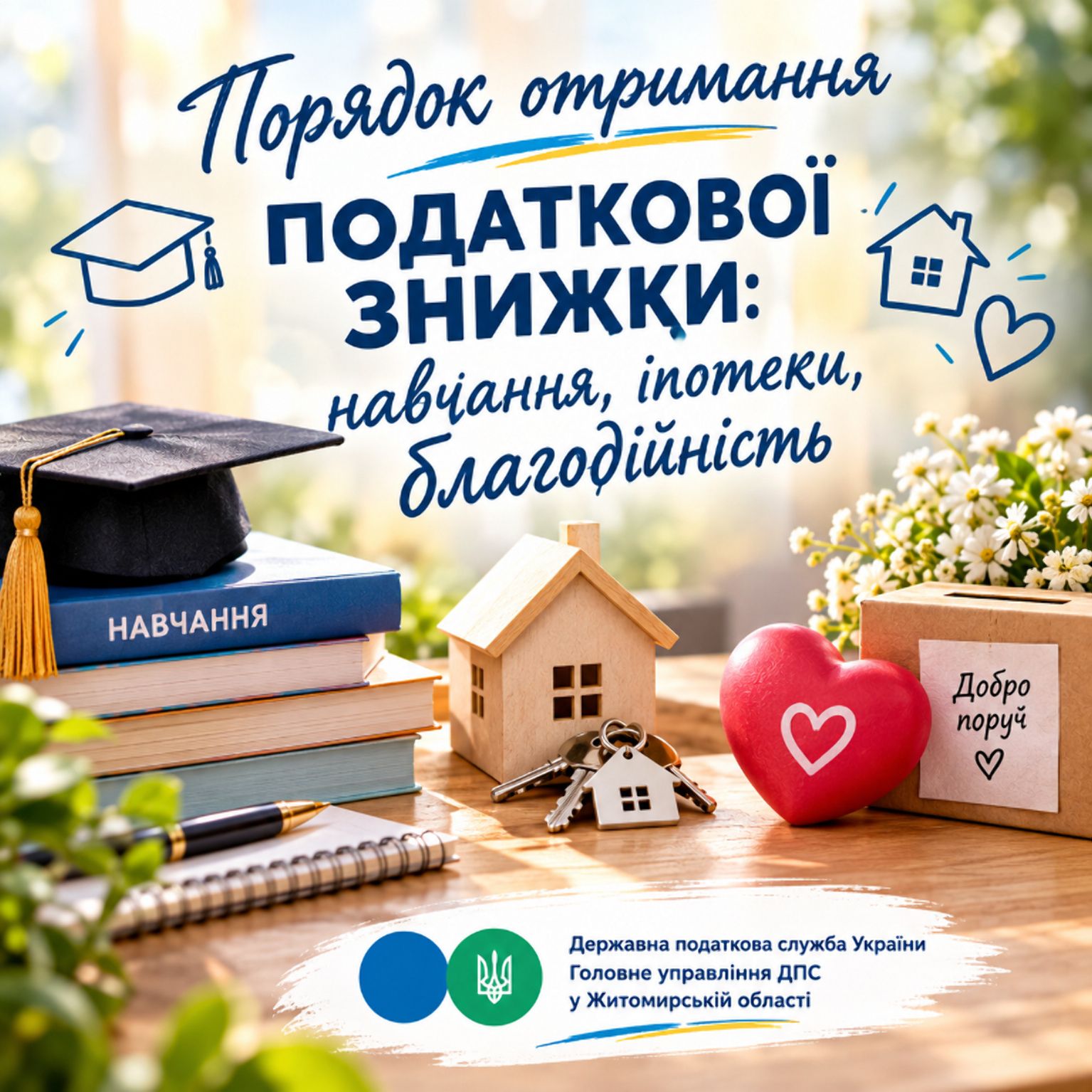 Порядок отримання податкової знижки: навчання, іпотека, благодійність