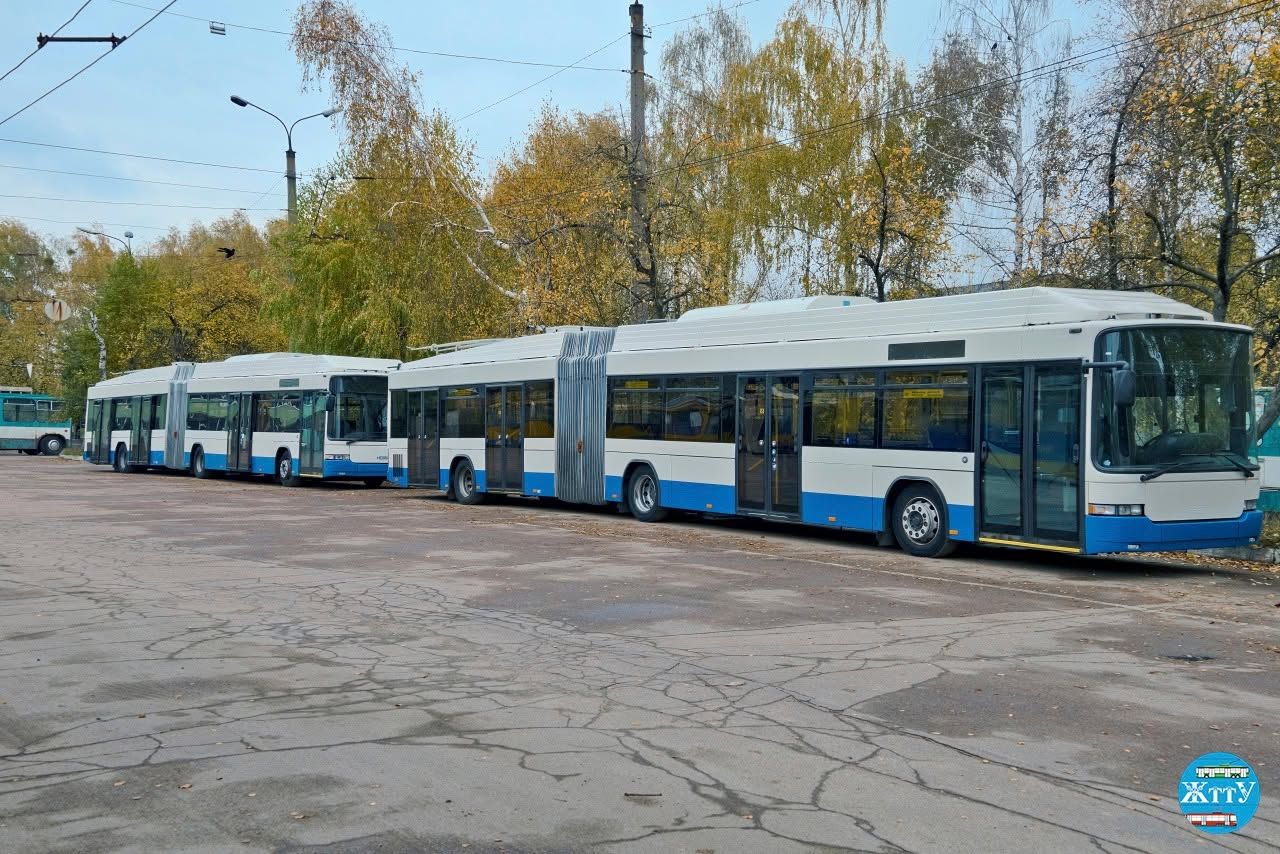 У Житомир прибули ще два двосекційні низькопідлогові тролейбуси - тепер в парку ТТУ їх 10
